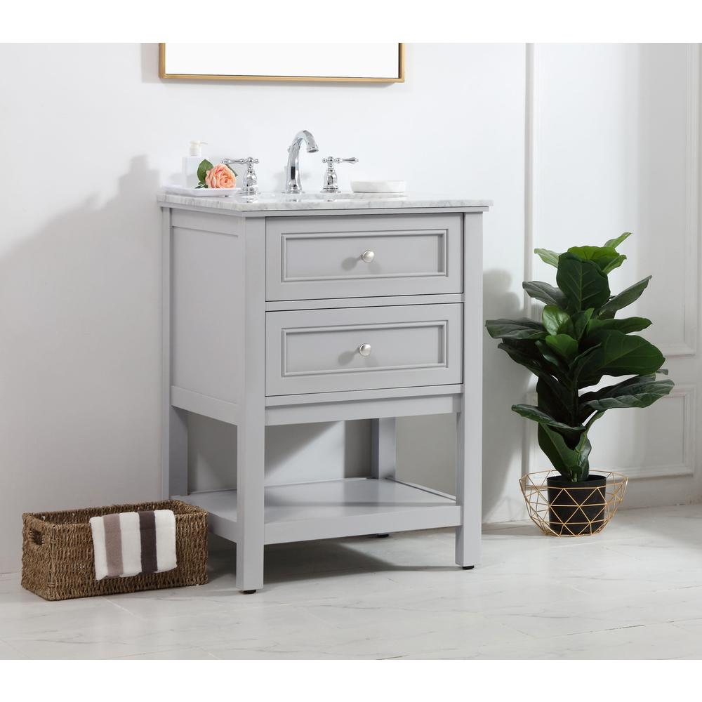 24 in. Single bathroom vanity set in Grey. Picture 2