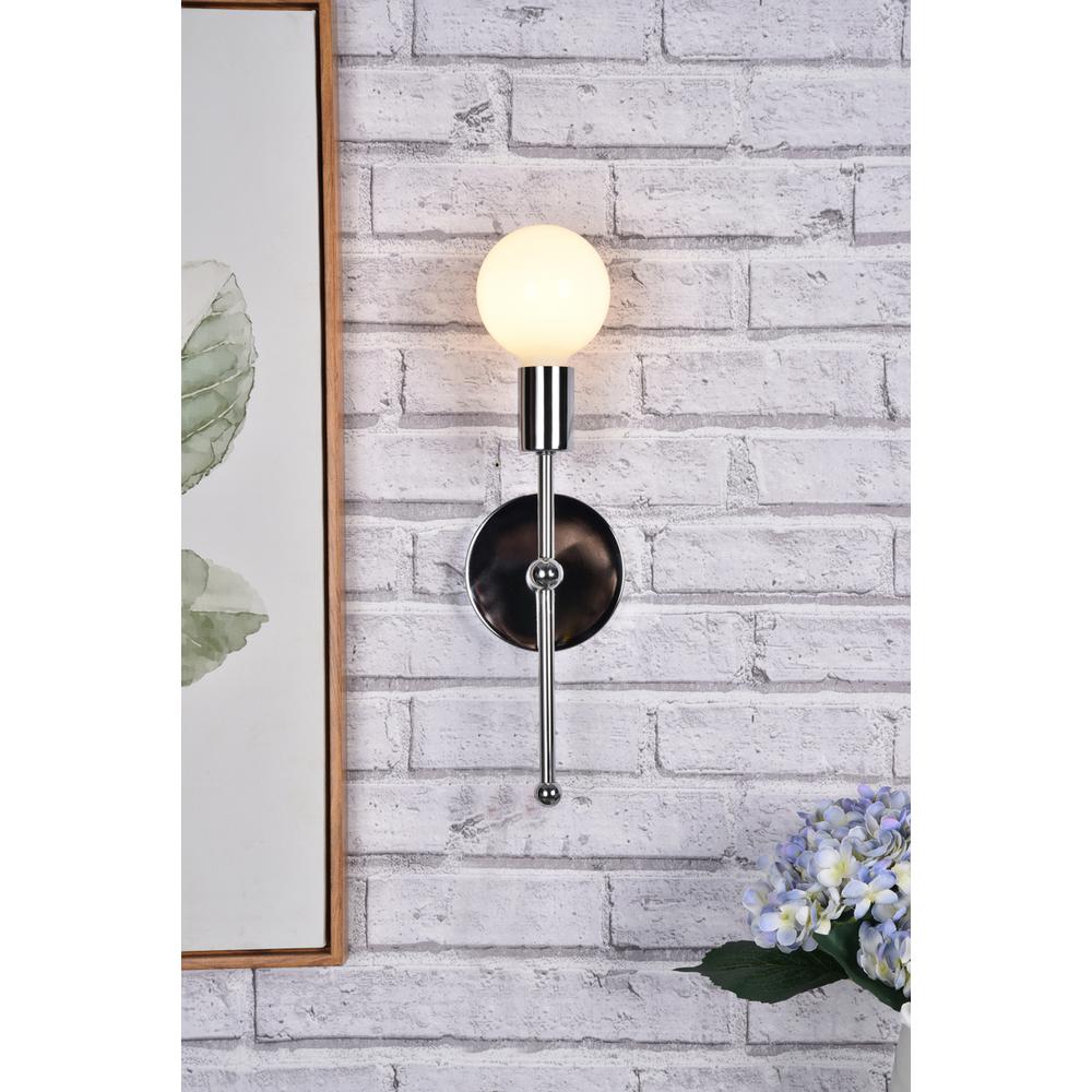 Keely 1 light chrome wall sconce. Picture 8