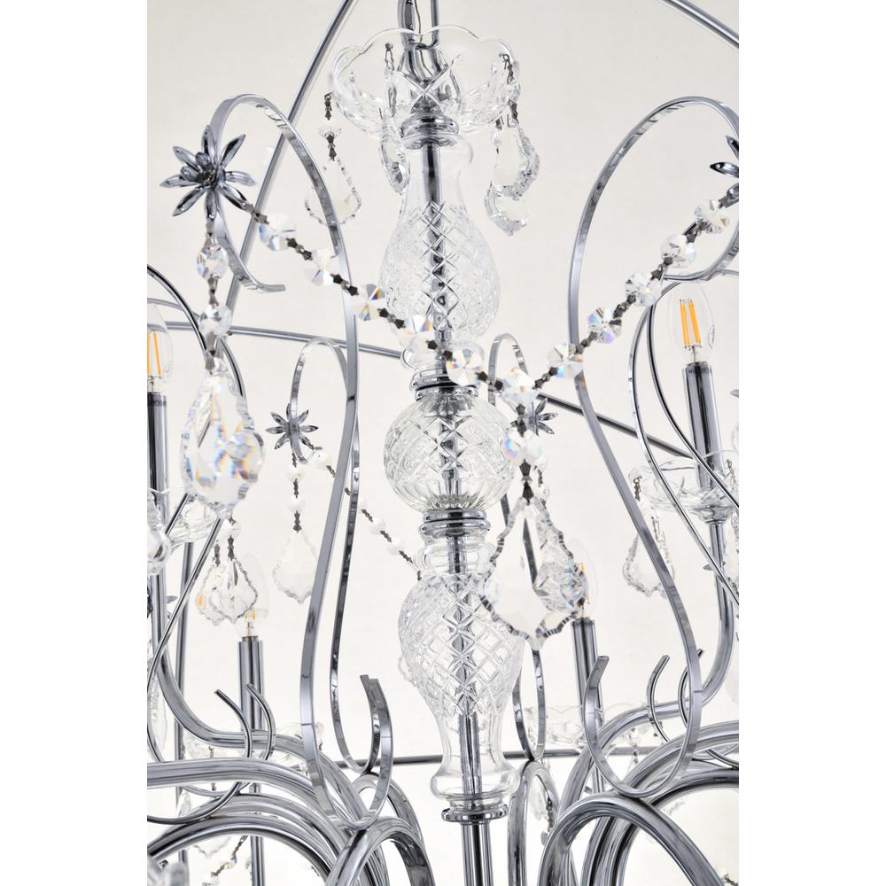 Cordelia 12 Light Chrome Crystal Pendant. Picture 3