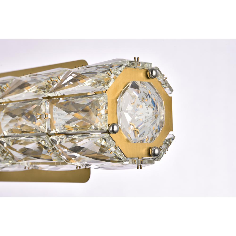 Valetta 30 inch LED linear wall sconce in gold. Picture 6