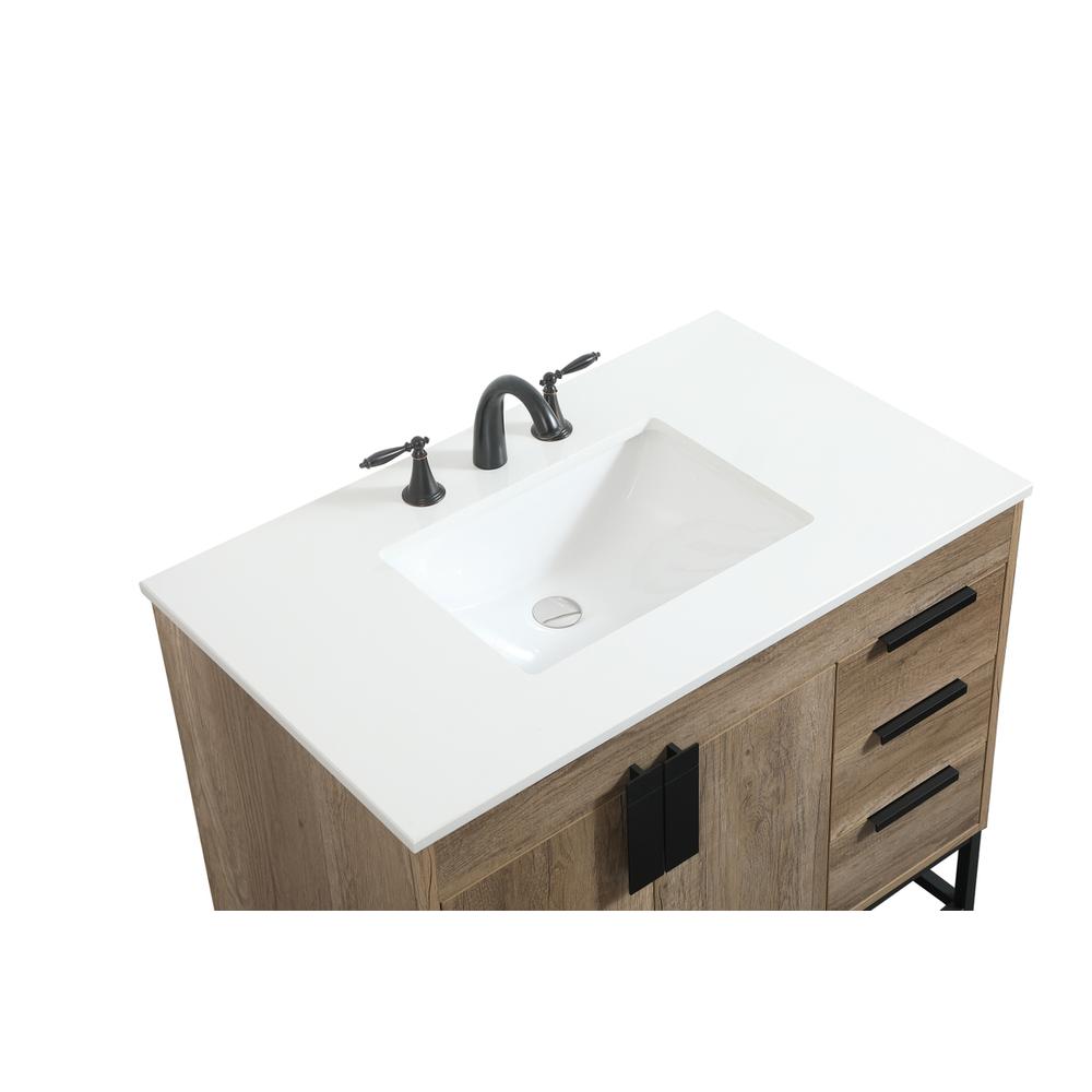 36 inch Single bathroom vanity in natural oak. Picture 10