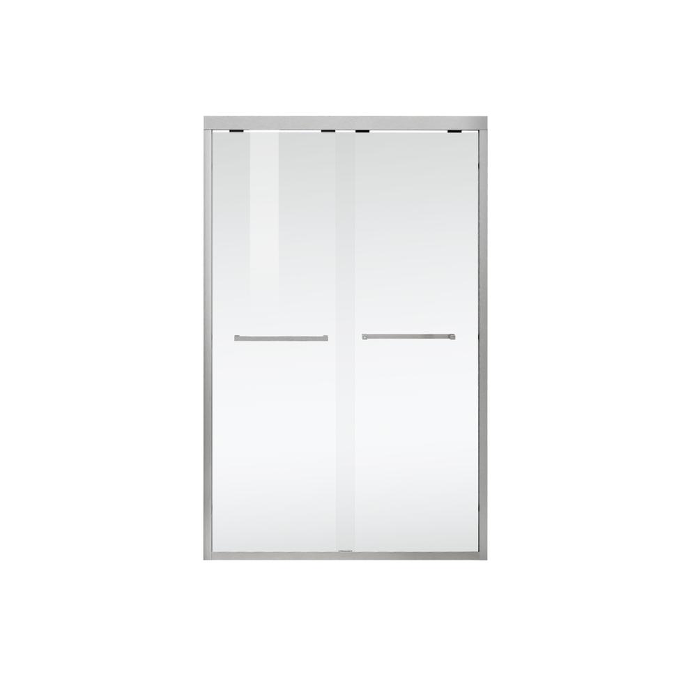 Semi-frameless shower door 48 x 76 Brushed Nickel. Picture 10