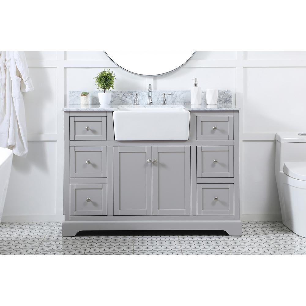 48 inch Single bathroom vanity in grey. Picture 14