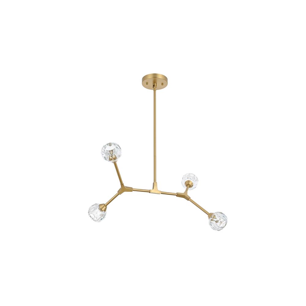 Zayne 4 Light Pendant in Gold. Picture 6