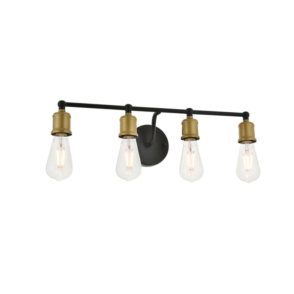 Serif 4 light brass and black Wall Sconce. Picture 3