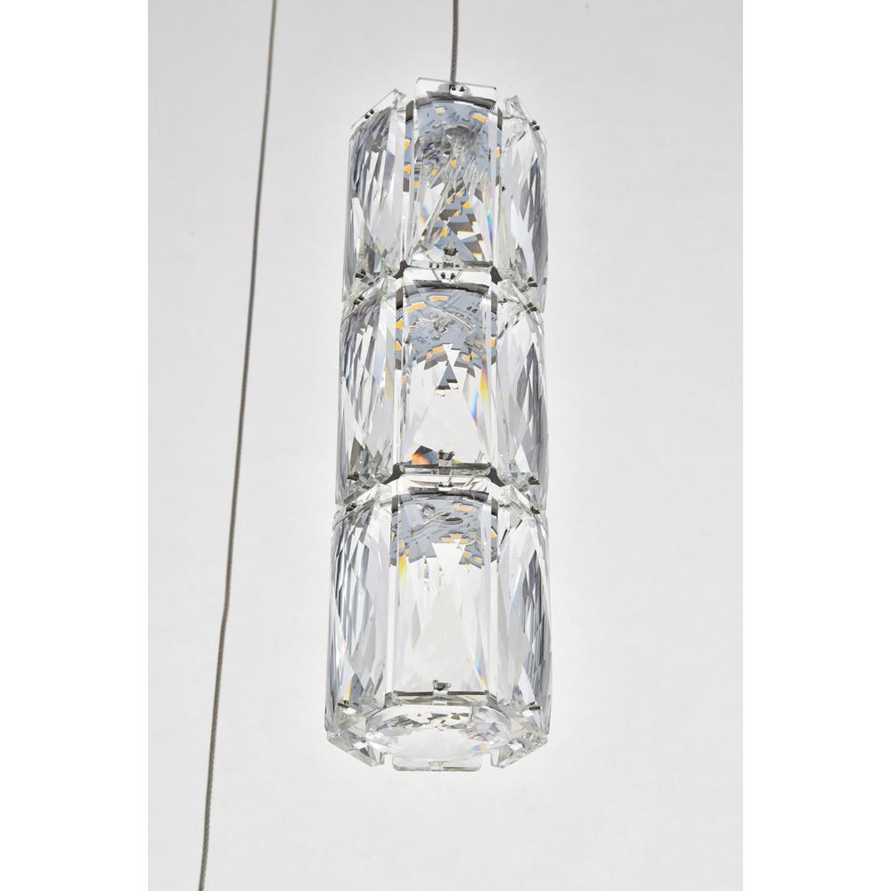 Polaris LED light Chrome Pendant Clear Crystal. Picture 3