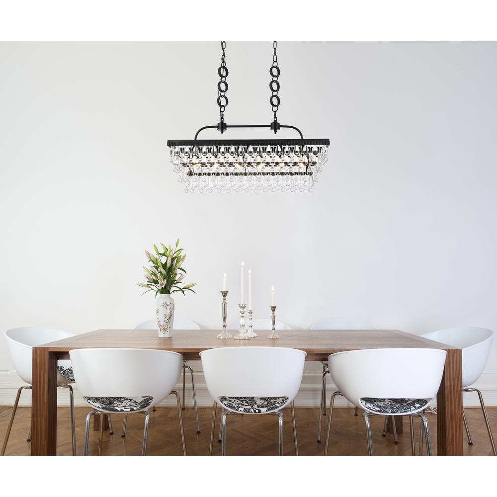 Nordic 32 inch rectangle pendant in black. Picture 8