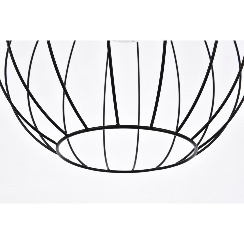 Wetzel 1 light black pendant. Picture 3