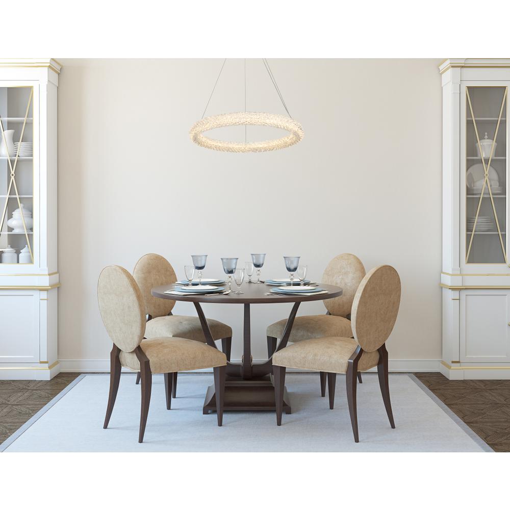 Bowen 24 inch Adjustable LED Chandelier in Chrome. Picture 9