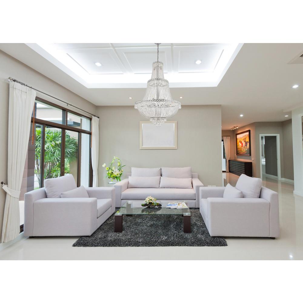 Century 17 light Chrome Chandelier Clear Royal Cut Crystal. Picture 7