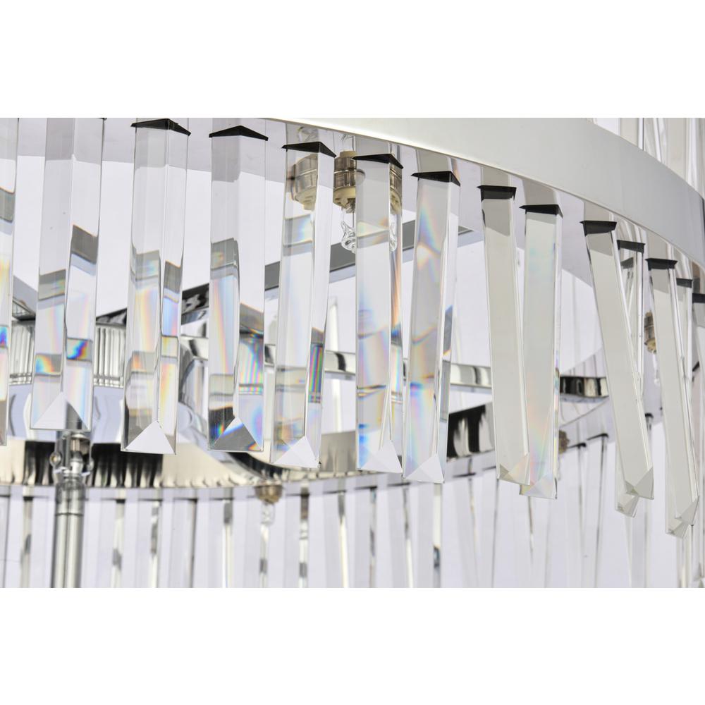 Serephina 36 inch 3 tiers crystal round chandelier light in chrome. Picture 5