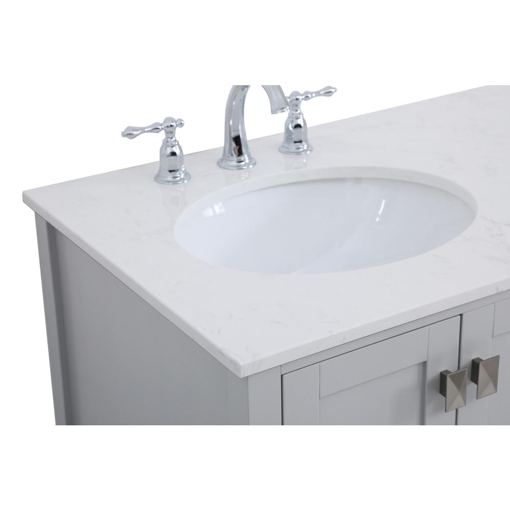 32 inch Single Bathroom Vanity in Gray. Picture 10