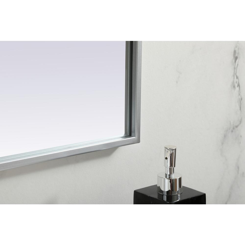 Metal Frame Arch Mirror 40x38 Inch in Silver. Picture 6
