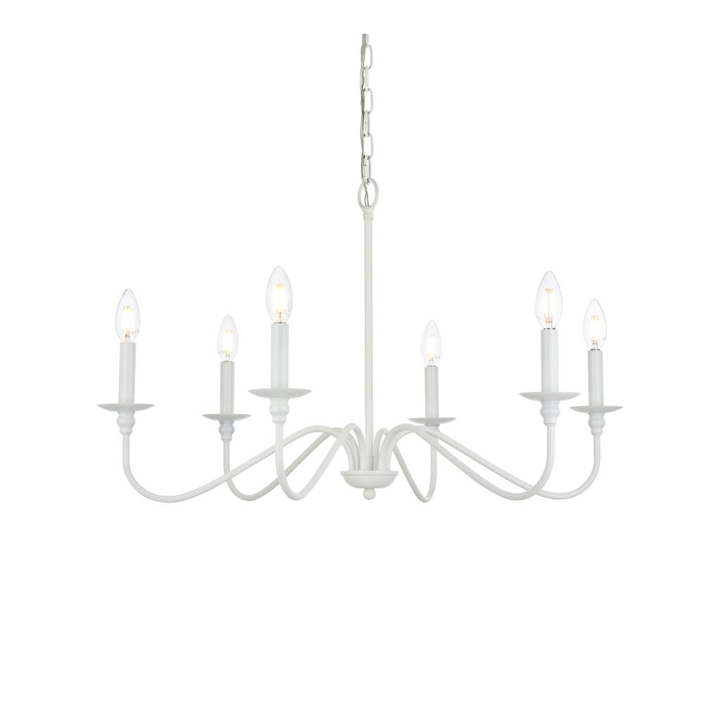 Rohan 36 inch chandelier in White. Picture 2