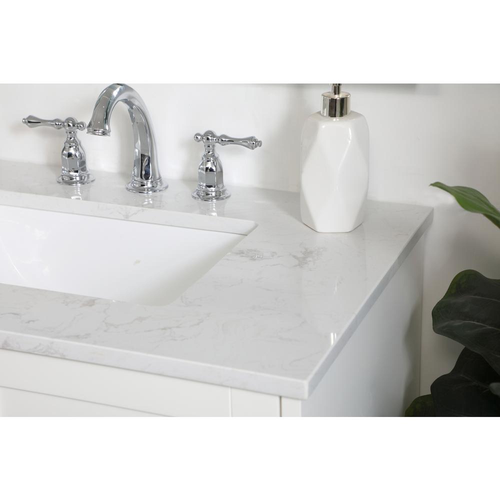 30 inch Single Bathroom Vanity in White. Picture 4