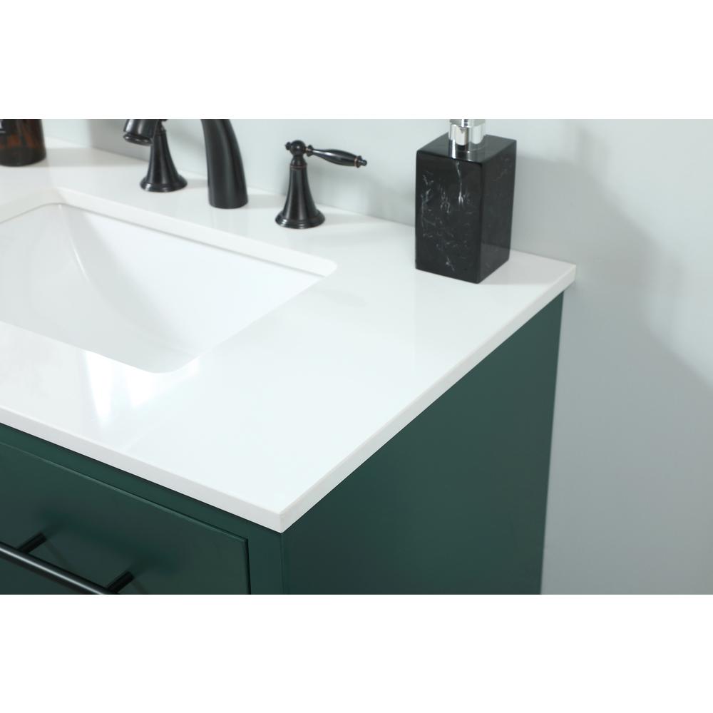 30 inch Single bathroom vanity in green. Picture 8