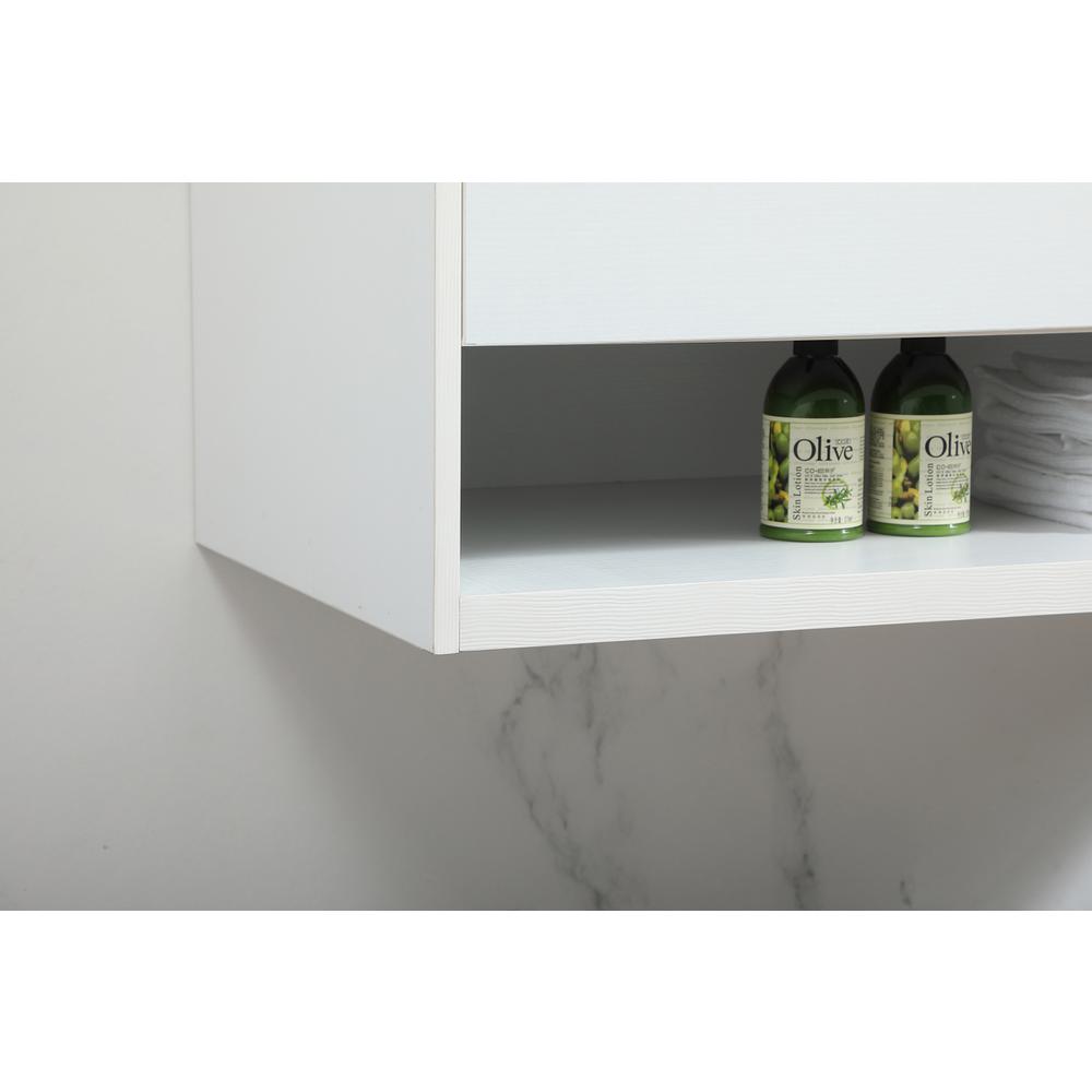 40 inch Single bathroom vanity in white with backsplash. Picture 6