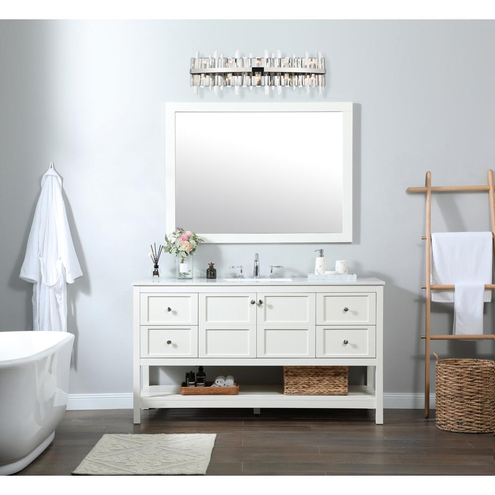 Serena 36 inch crystal bath sconce in chrome. Picture 7