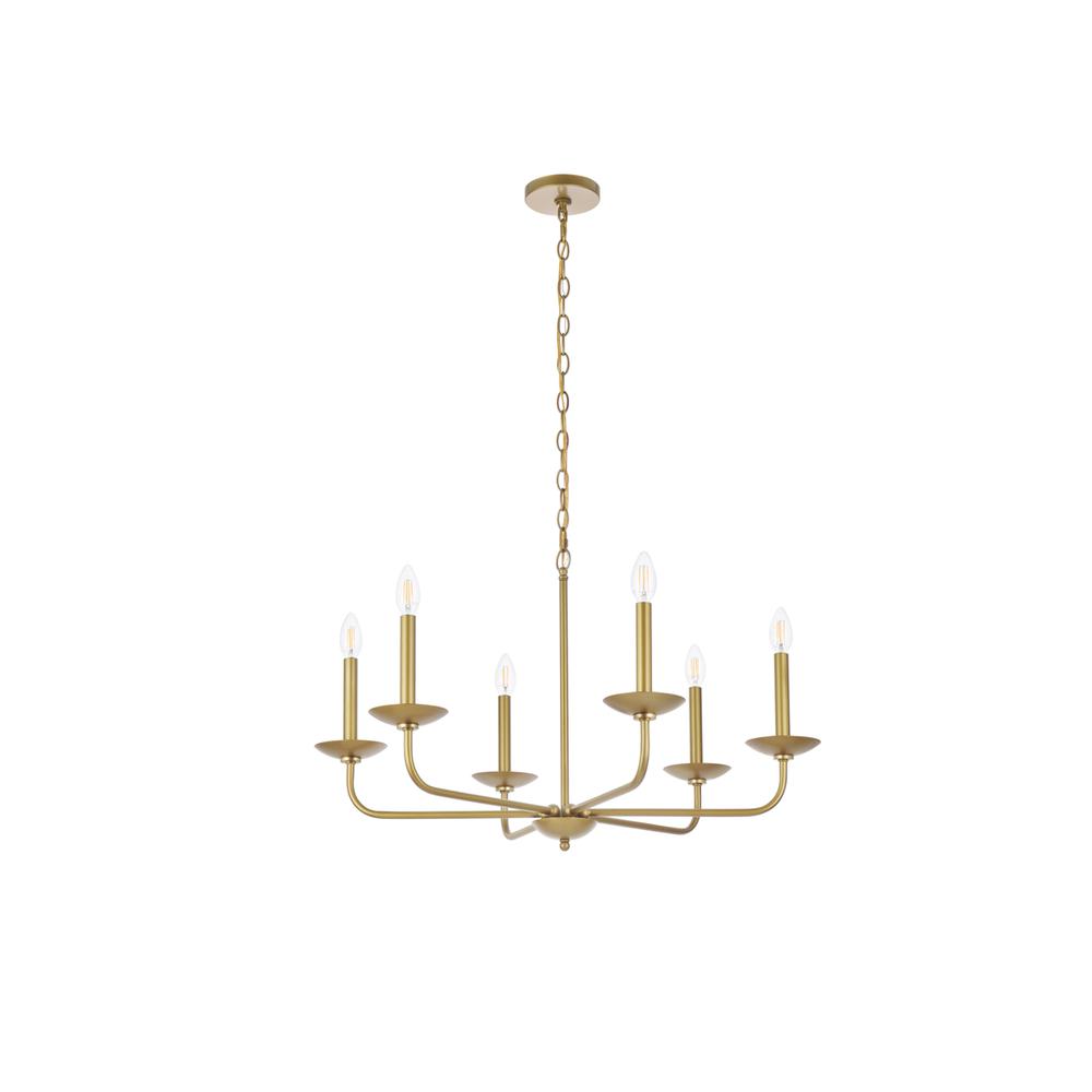 Cohen 30 inch pendant in brass. Picture 6