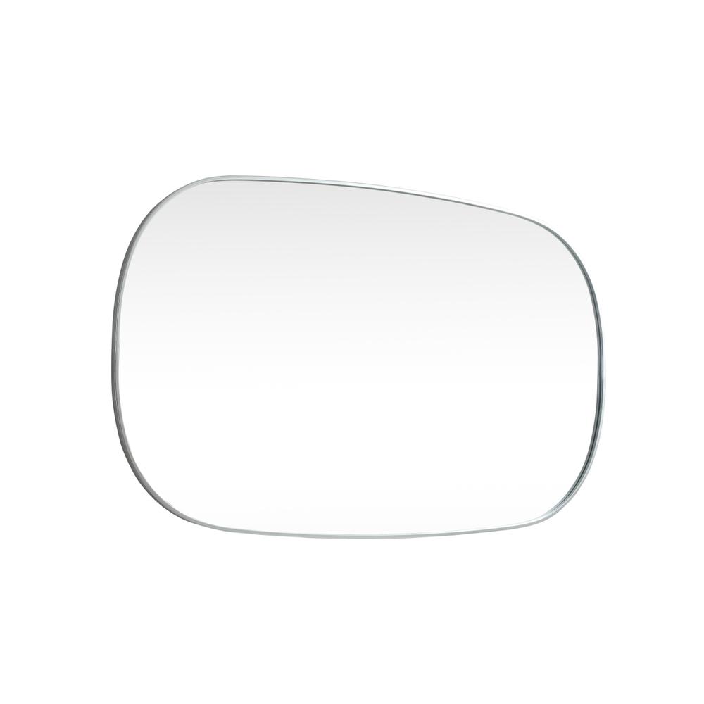 Metal Frame Oval Mirror 36x60 Inch in Silver. Picture 9