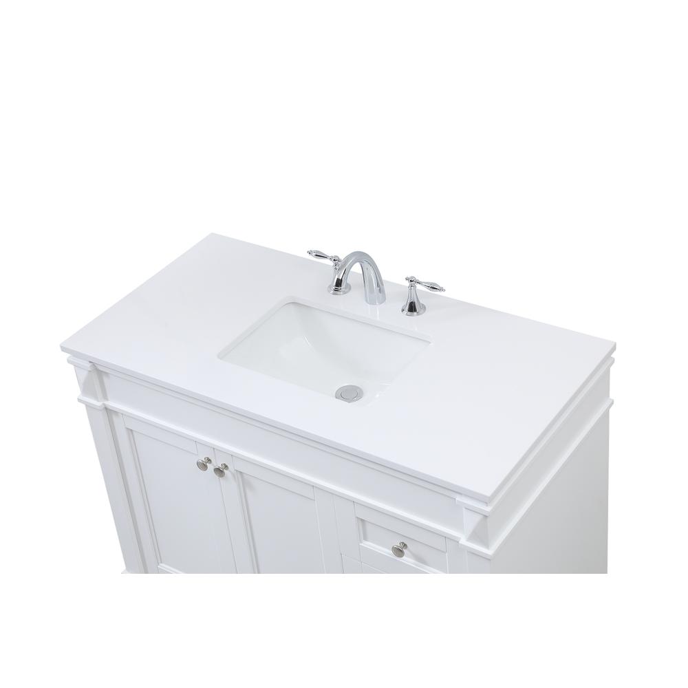 42 inch Single bathroom vanity in white. Picture 10