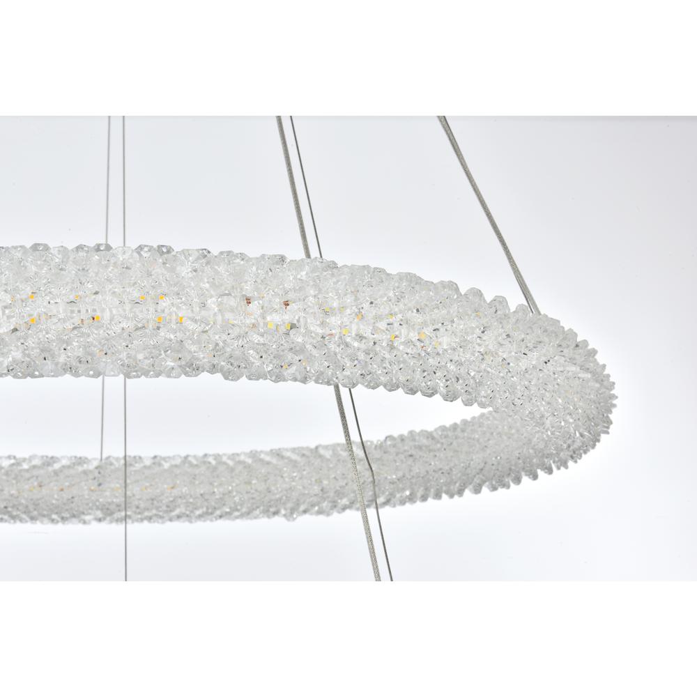 Bowen 28 inch Adjustable LED Chandelier in Chrome. Picture 5