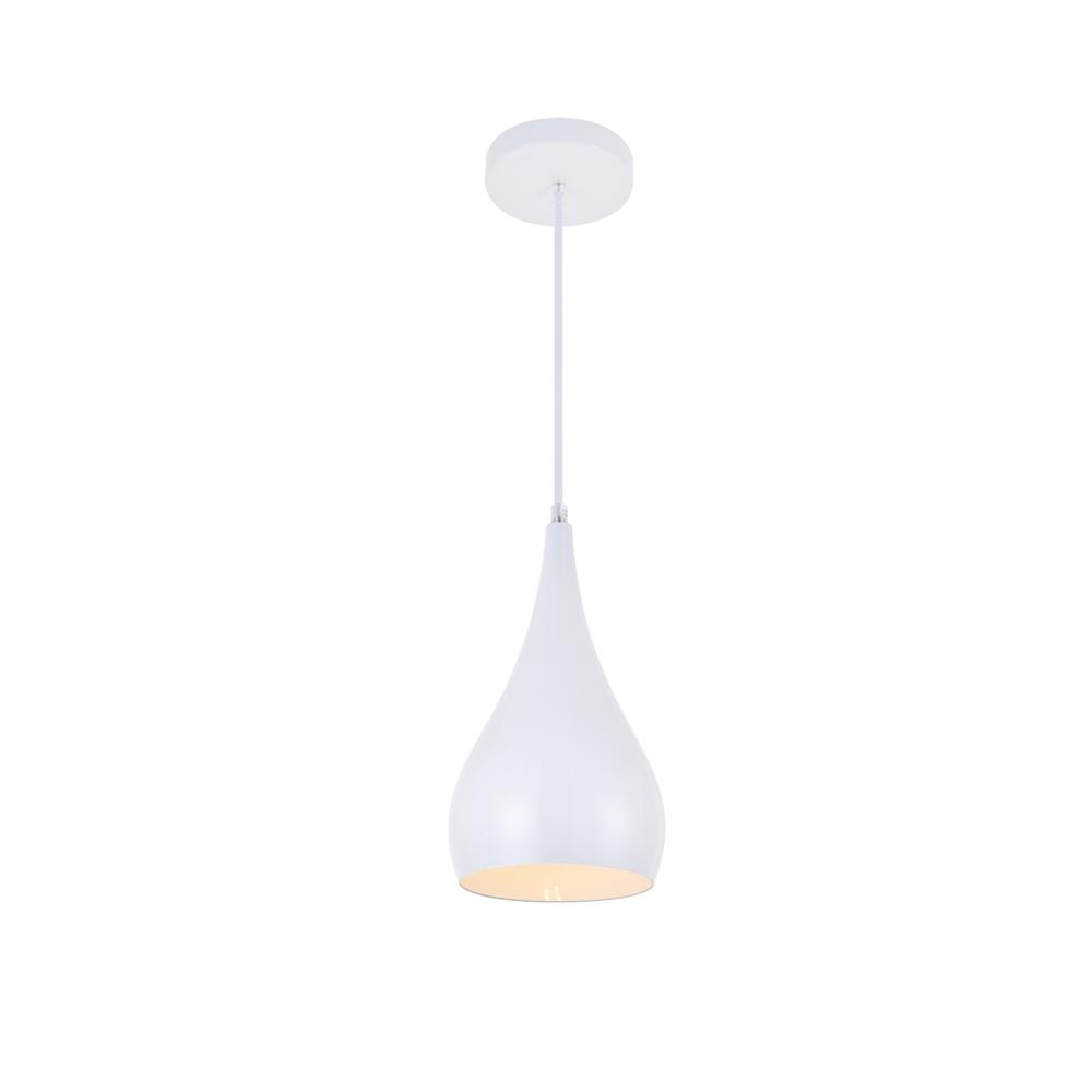 Nora 1 Light White Pendant. Picture 2