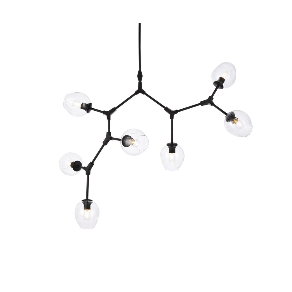 Cavoli 7 lights black chandelier. Picture 2