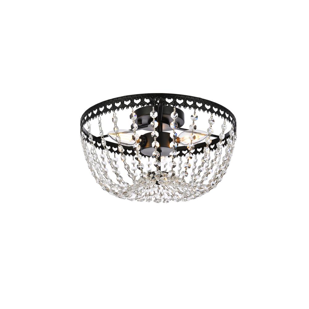 Kylie 12 inch flush mount in black. Picture 2