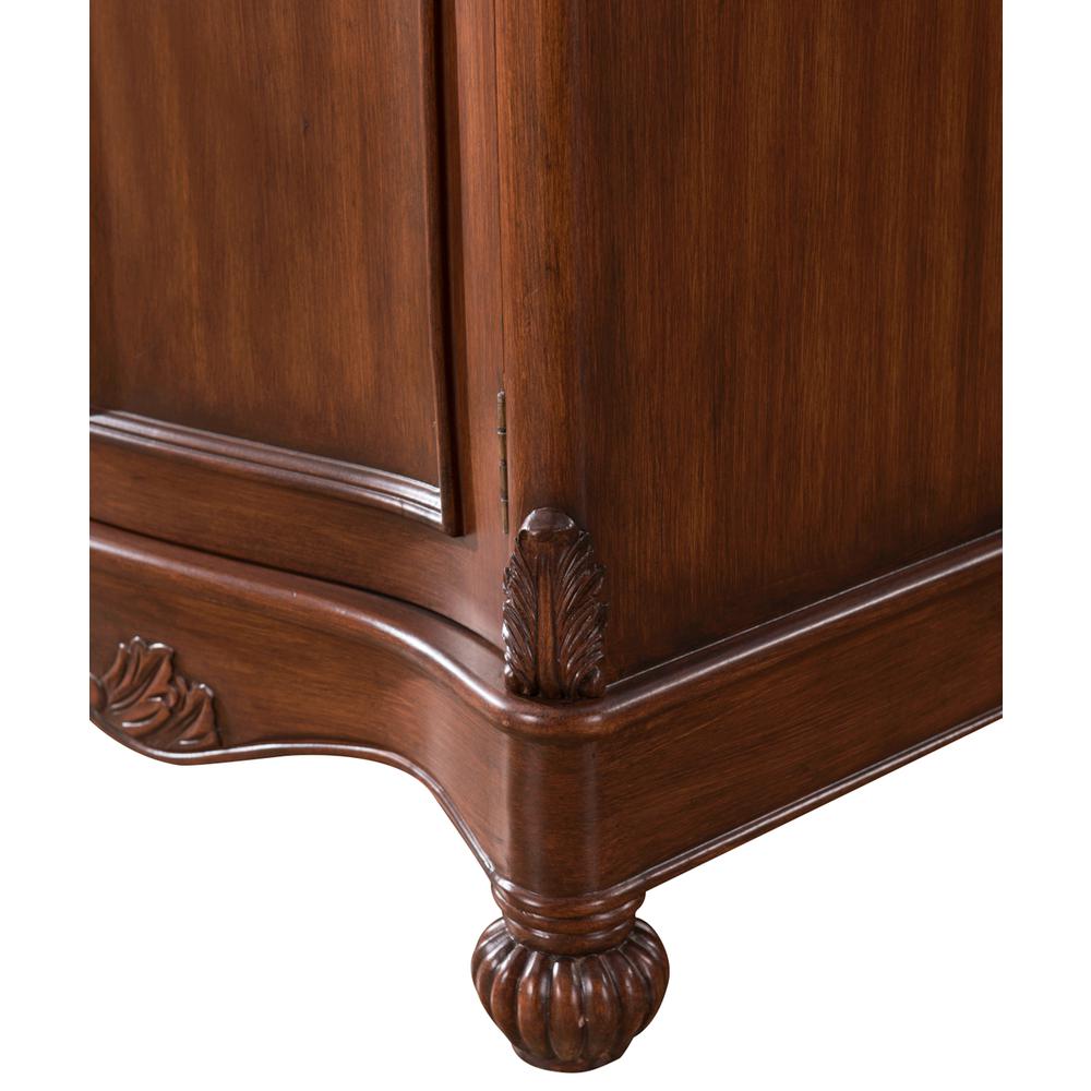 36 inch Single Bathroom vanity in brown with ivory white engineered marble. Picture 9