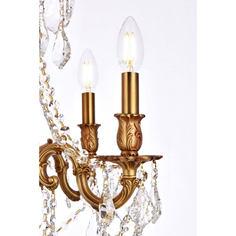 Rosalia 5 light French Gold Pendant Clear Royal Cut Crystal. Picture 4