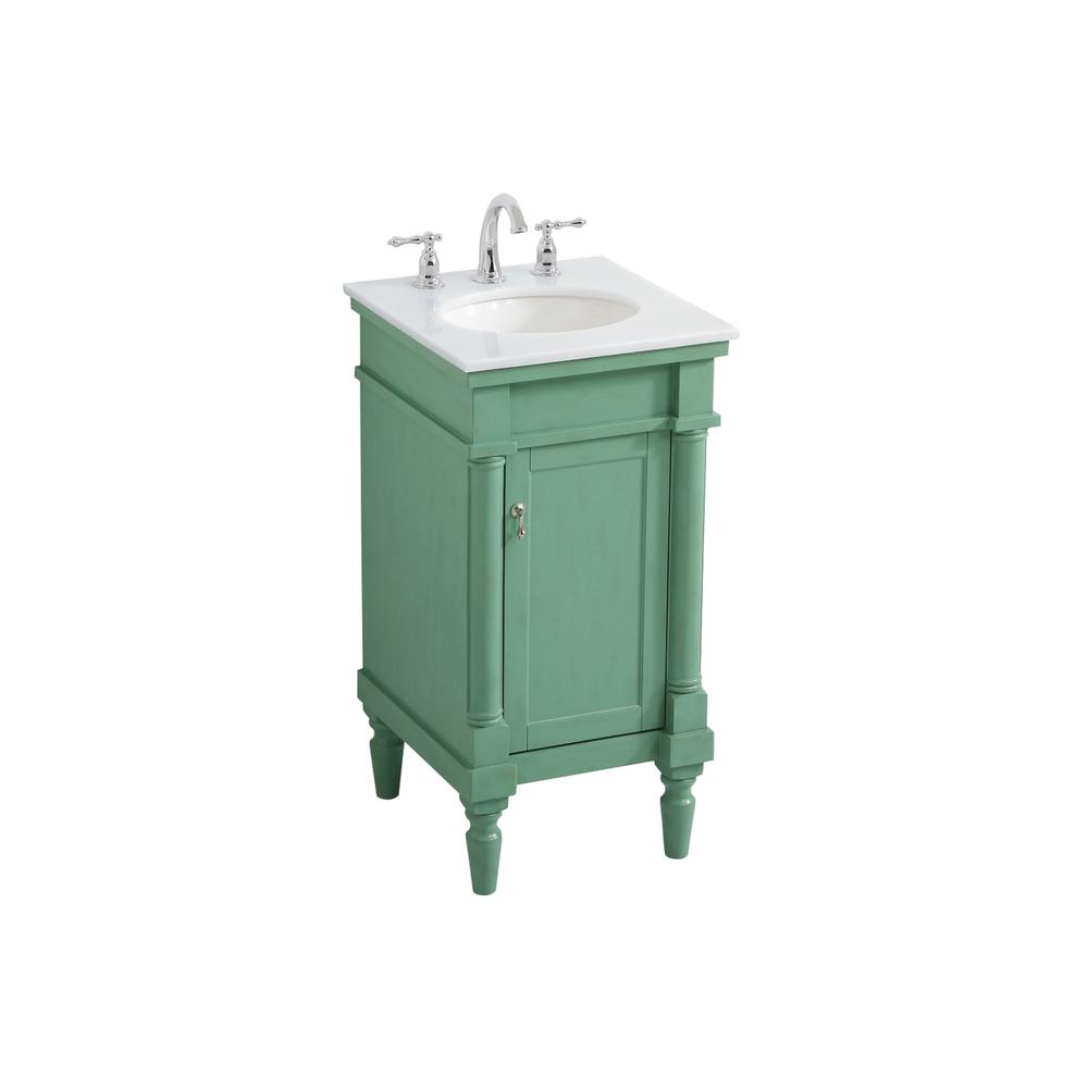 18.5 inch Single Bathroom vanity in vintage mint. Picture 8