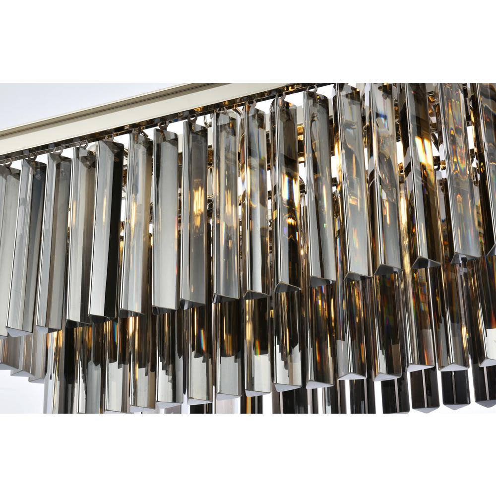 Sydney 12 light polished nickel Chandelier Silver Shade (Grey) Royal Cut Crystal. Picture 3