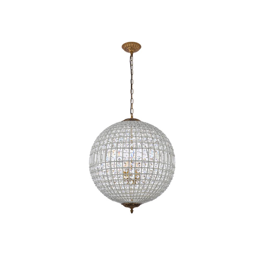 Olivia 5 light French Gold Chandelier Clear Royal Cut Crystal. Picture 6