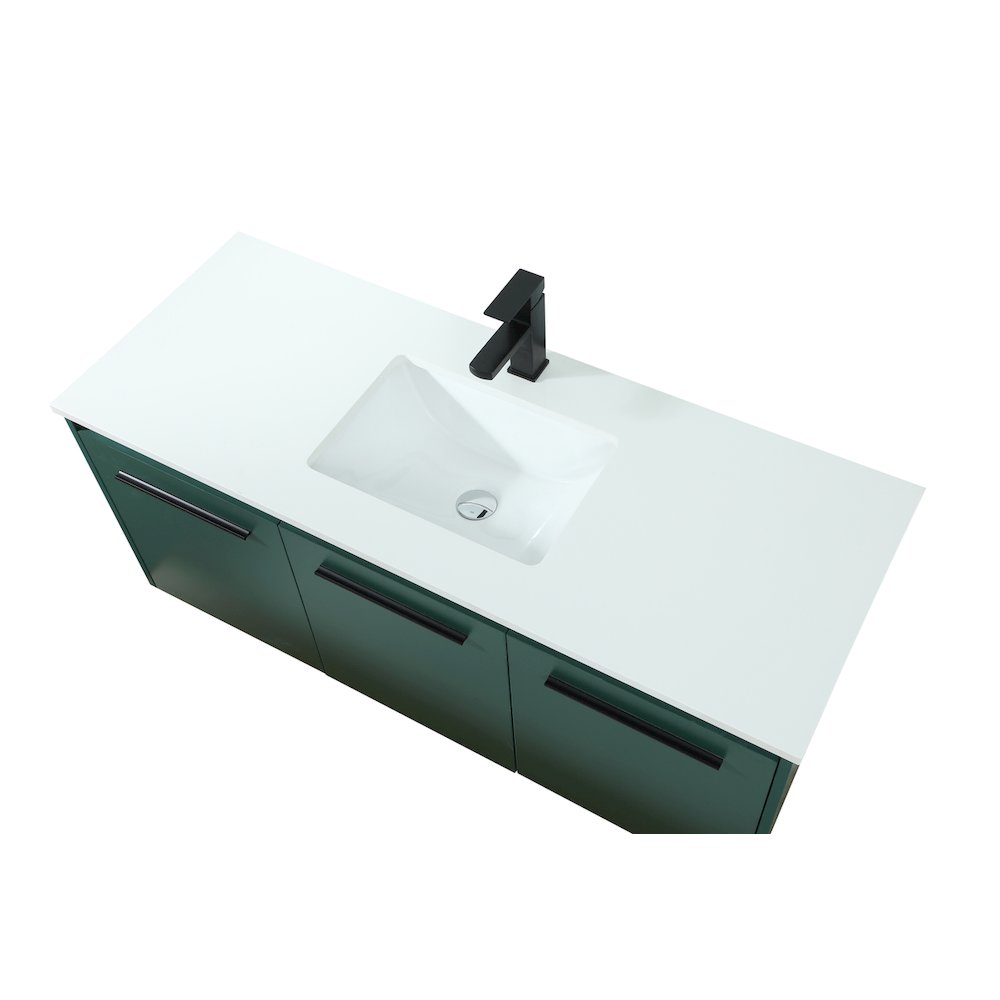 48 Inch Single Bathroom Vanity In Green. Picture 11