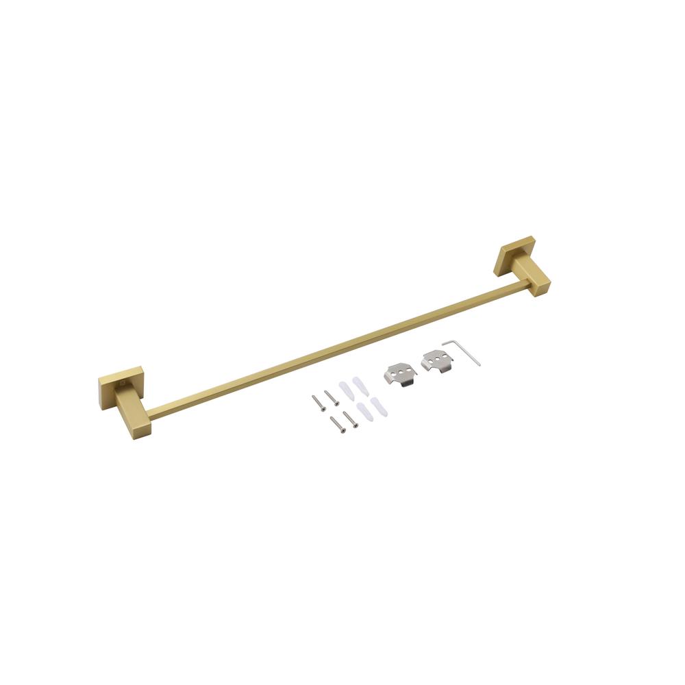 Isla 4-Piece Bathroom Hardware Set in Brushed Gold. Picture 7