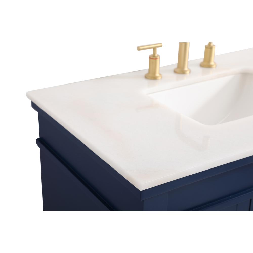 36 inch Single bathroom vanity in blue. Picture 11