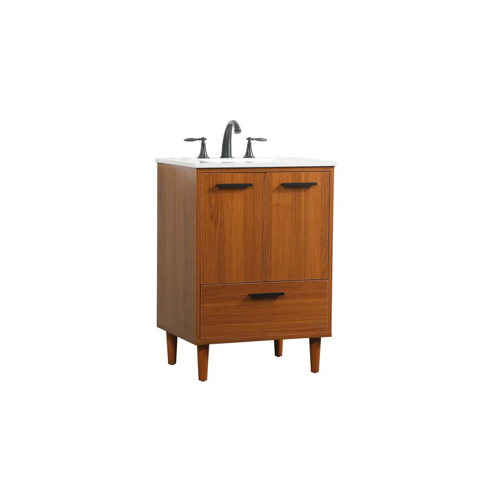 24 inch bathroom vanity in Teak. Picture 7