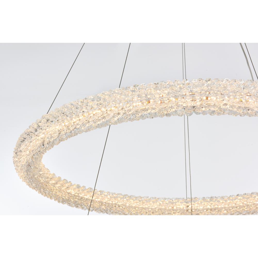 Bowen 32 inch Adjustable LED Chandelier in Chrome. Picture 6