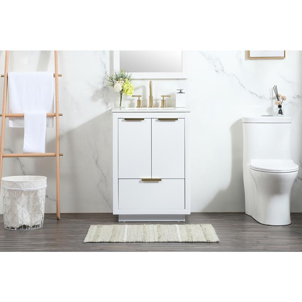 24 inch Single bathroom vanity in white. Picture 14
