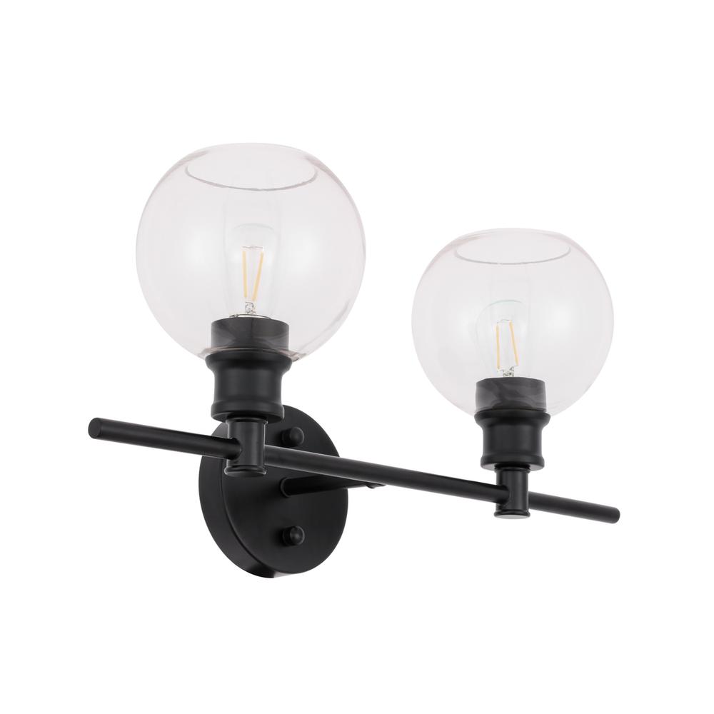 Collier 2 light Black and Clear glass Wall sconce. Picture 8