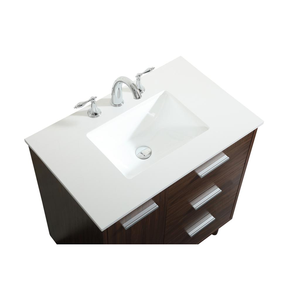 30 inch bathroom vanity in Walnut. Picture 10