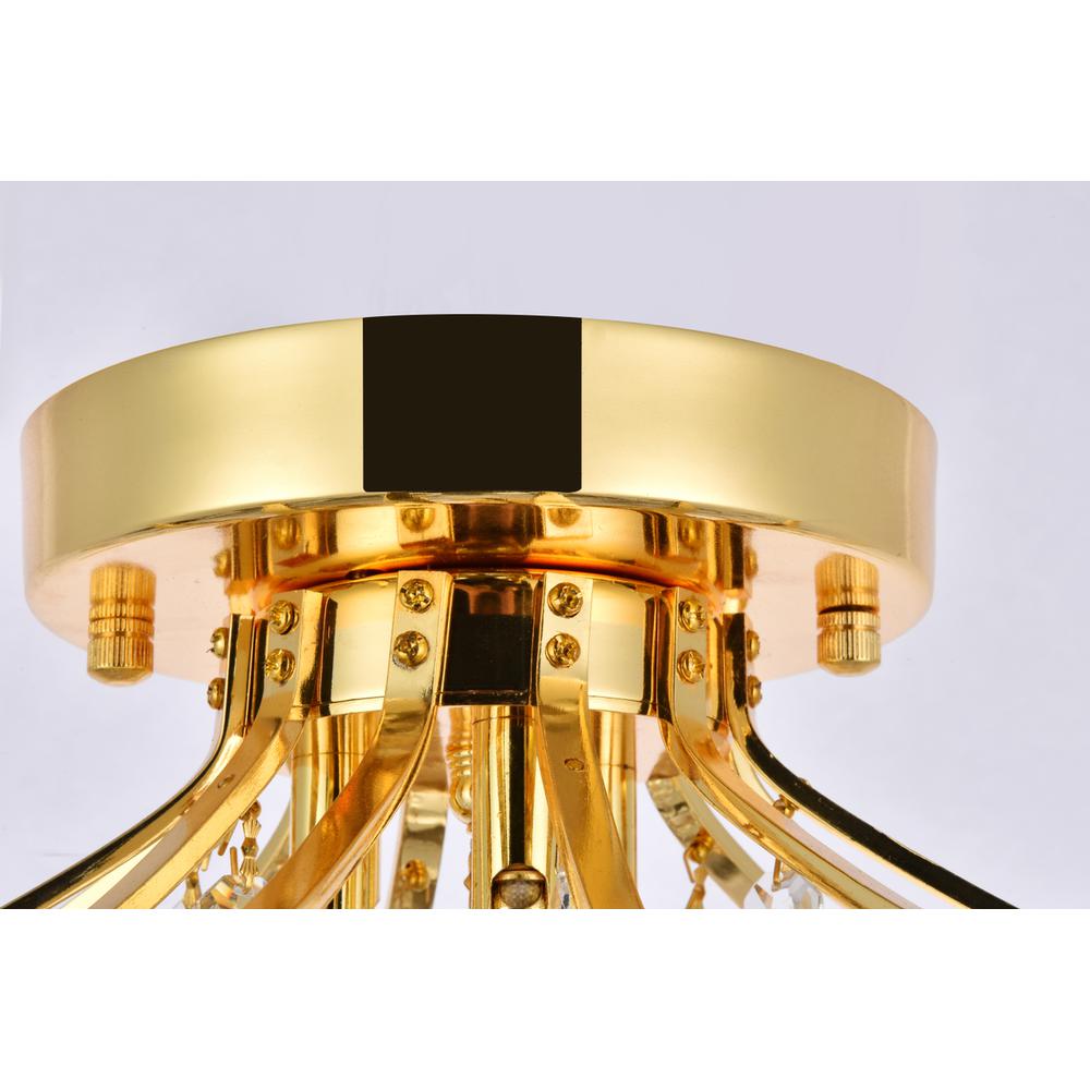 Toureg 3 light Gold Flush Mount Clear Royal Cut Crystal. Picture 4