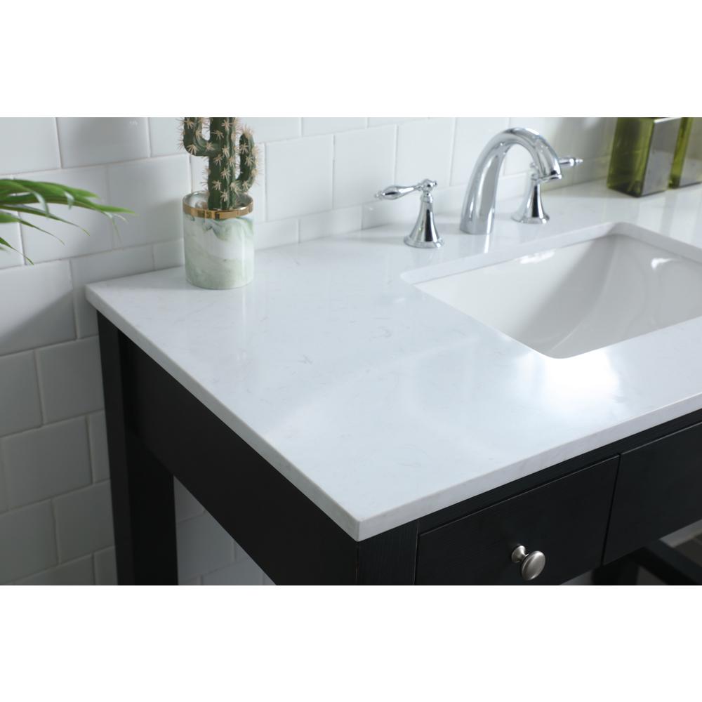 42 Inch ADA Compliant Bathroom Vanity In Black. Picture 5