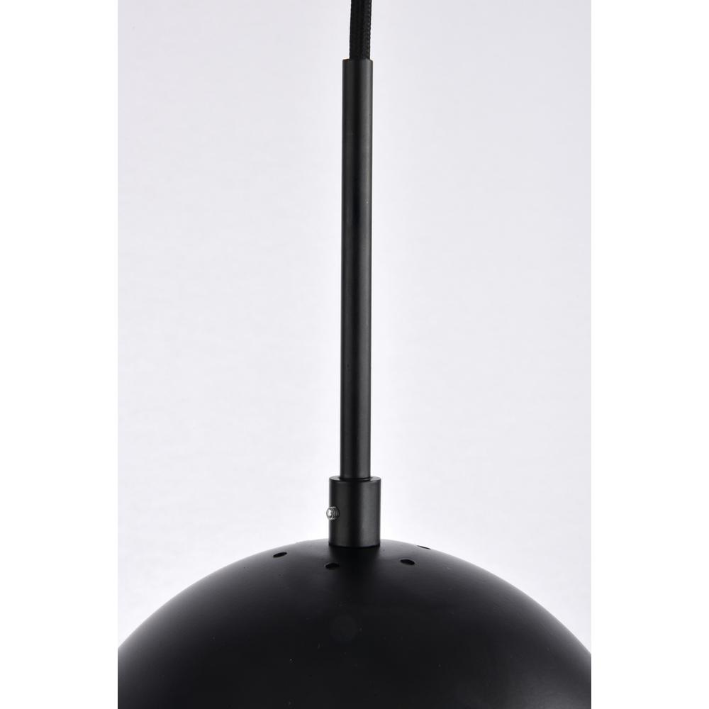 Eclipse 5 Lights Black Pendant With Clear Glass. Picture 5