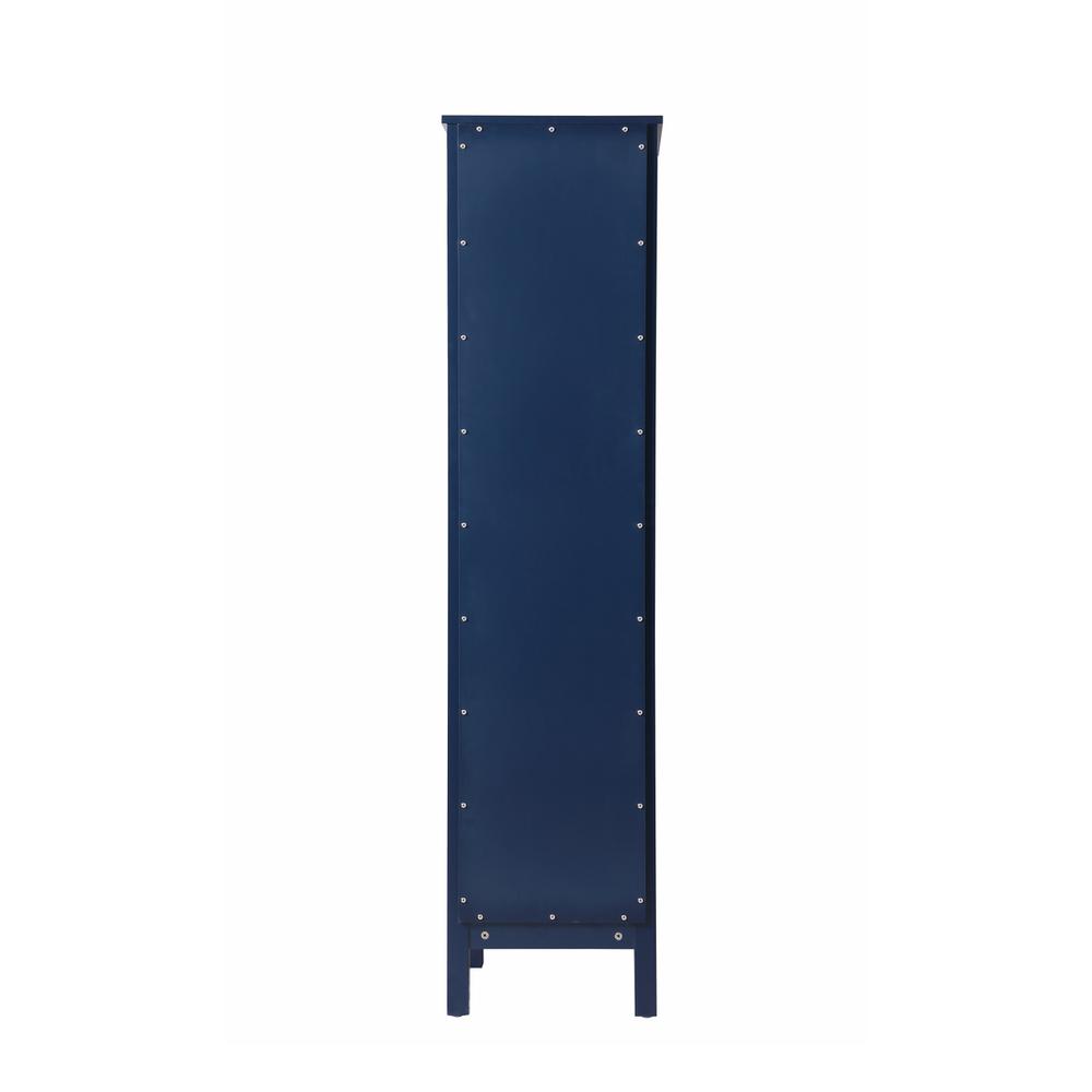 16 Inch Wide Bathroom Linen Storage Freestanding Cabinet In Blue. Picture 3