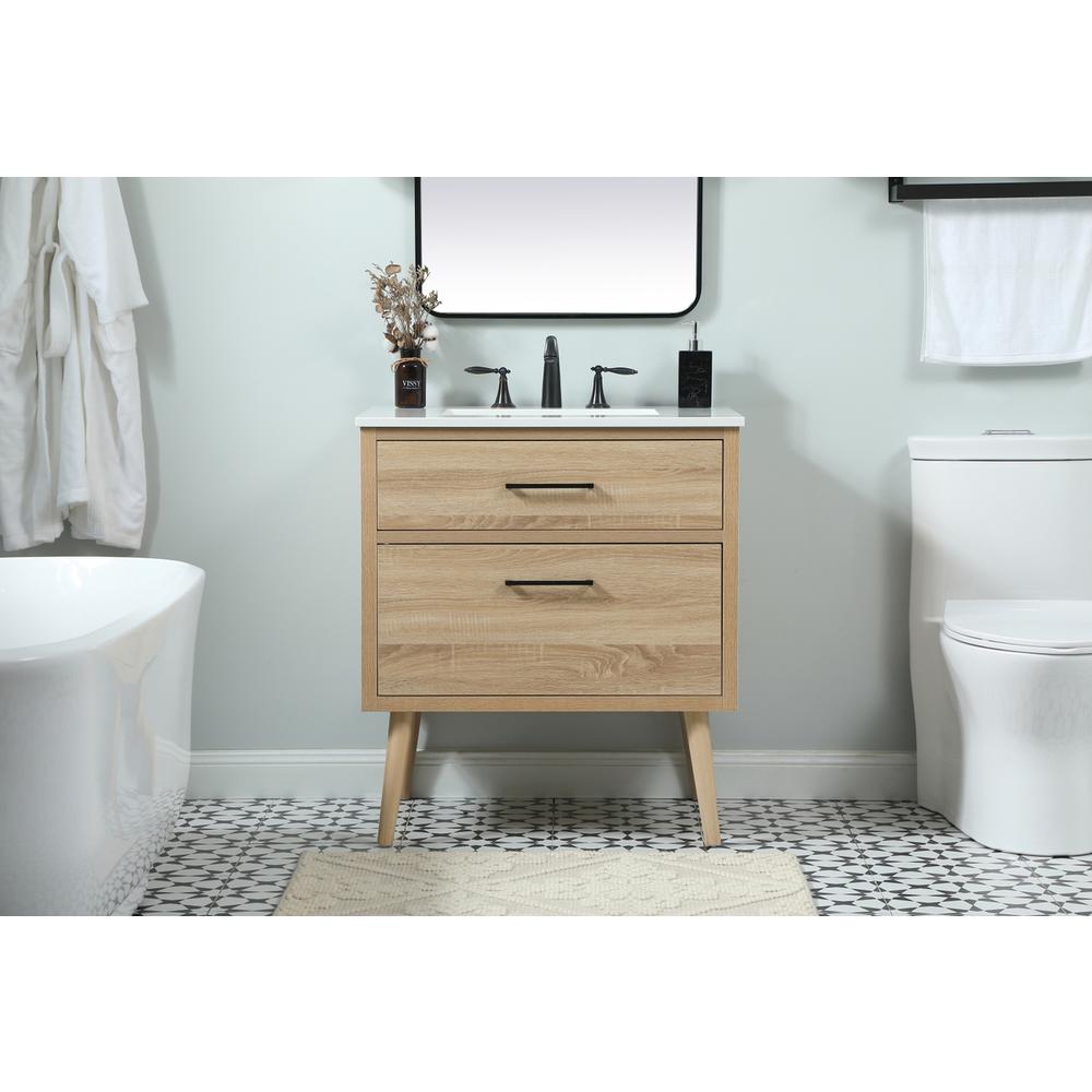 30 inch Single bathroom vanity in mango wood. Picture 14