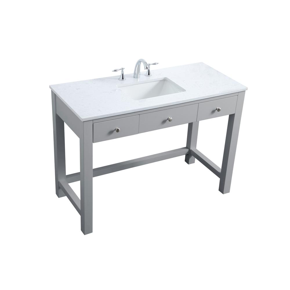 48 Inch ADA Compliant Bathroom Vanity In Grey. Picture 8