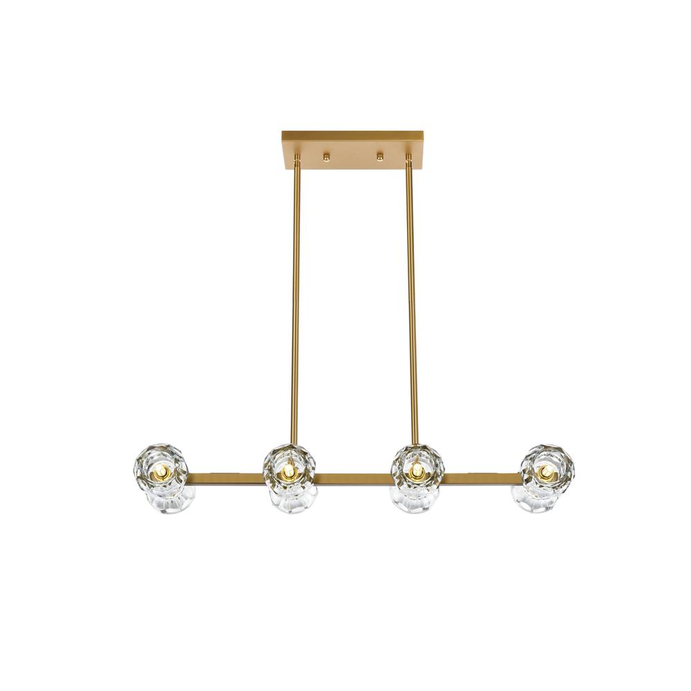 Eren 31 inch Pendant Light in Satin Gold. Picture 1