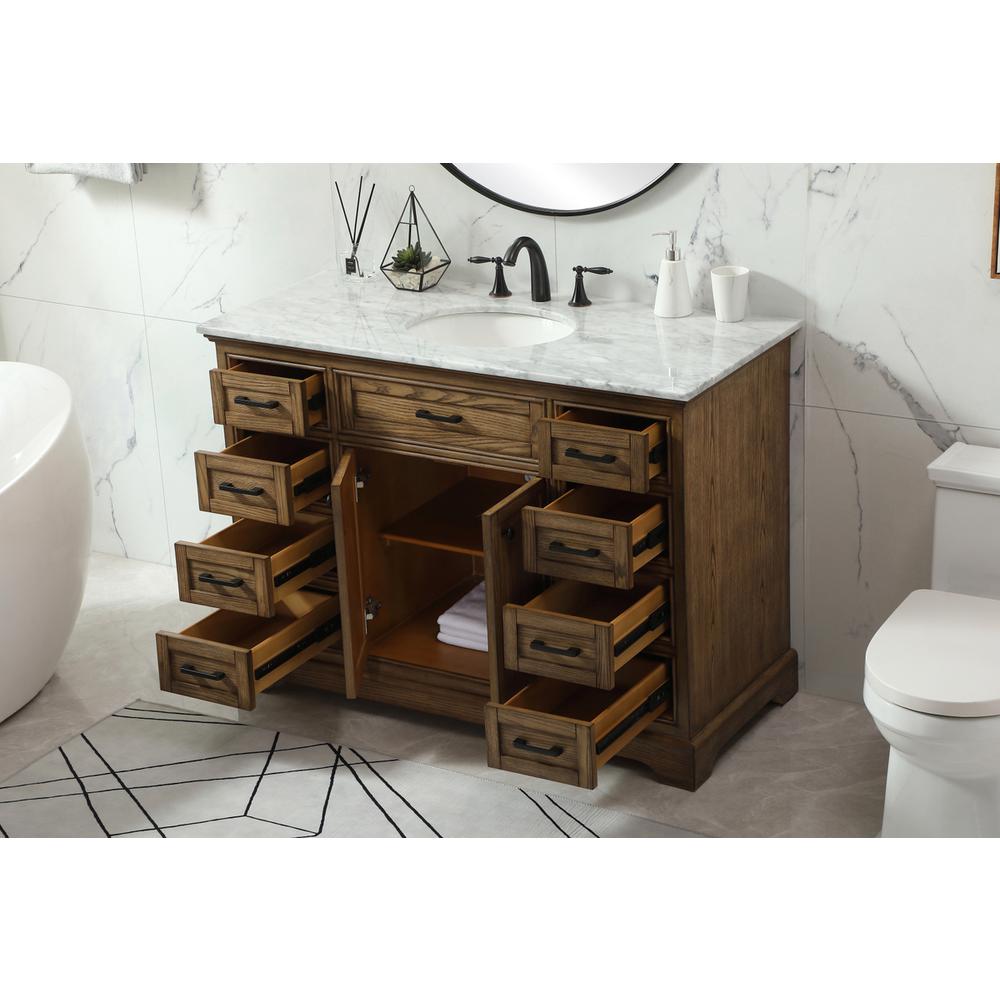 48 inch Single bathroom vanity in driftwood. Picture 3